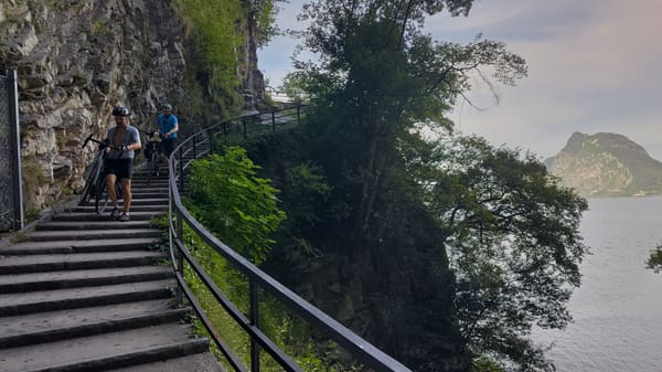 Radtour von Graubünden über den Albula- und Berninapass an den Comer See und den Luganer See
