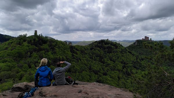 Rundwanderung im Trifels-Land bei Annweiler: Neukastell, Madenburg, Slevogtfelsen und Hohenberg