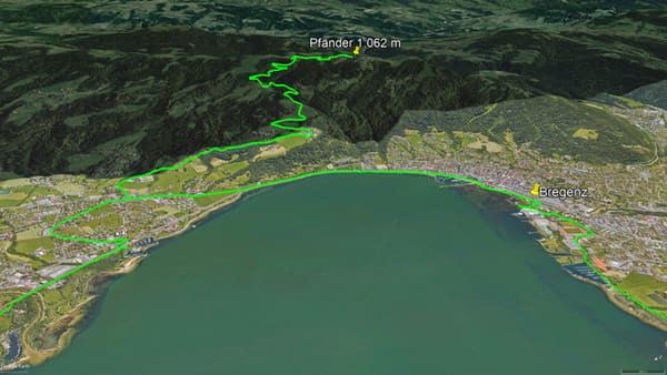 Um den See auf dem Bodenseeradweg inkl. Bergetappe und Übernachtung auf dem Pfänder