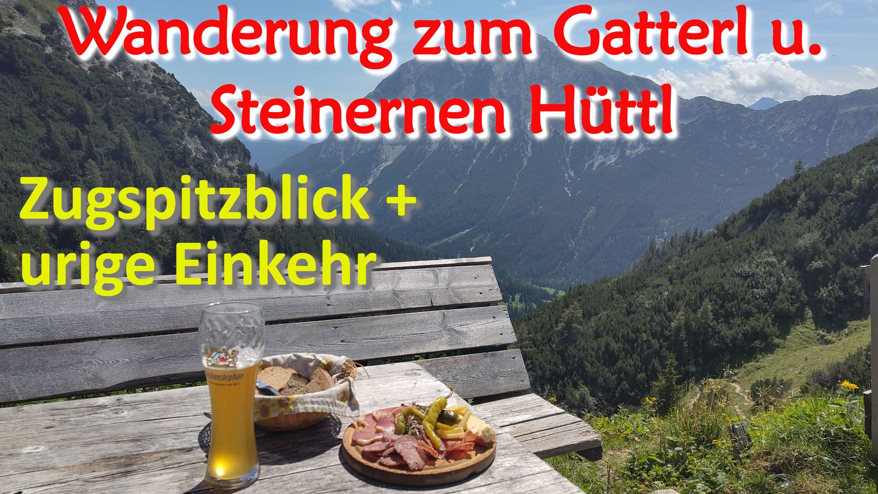 Wanderung zum Zugspitzblick am Gatterl und der urigen Einkehr Steinernes Hüttl bei Ehrwald