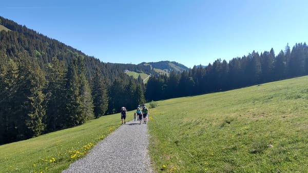 Hüttentour mit Kindern auf der Nagelfluhkette bei Oberstaufen im Allgäu
