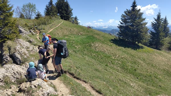 Hüttentour mit Kindern auf der Nagelfluhkette bei Oberstaufen im Allgäu
