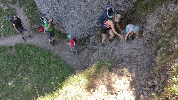 Hüttentour mit Kindern auf der Nagelfluhkette bei Oberstaufen im Allgäu