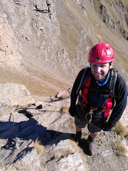 Klettersteig auf die Punta della Valletta (3.090 m) von Pila mit Panorama auf zahlreiche Viertausender