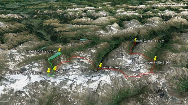 Hüttentour in der Silvretta mit drei Dreitausendern: Ischgl – Heidelberger Hütte – Jamtalhütte – Bielerhöhe