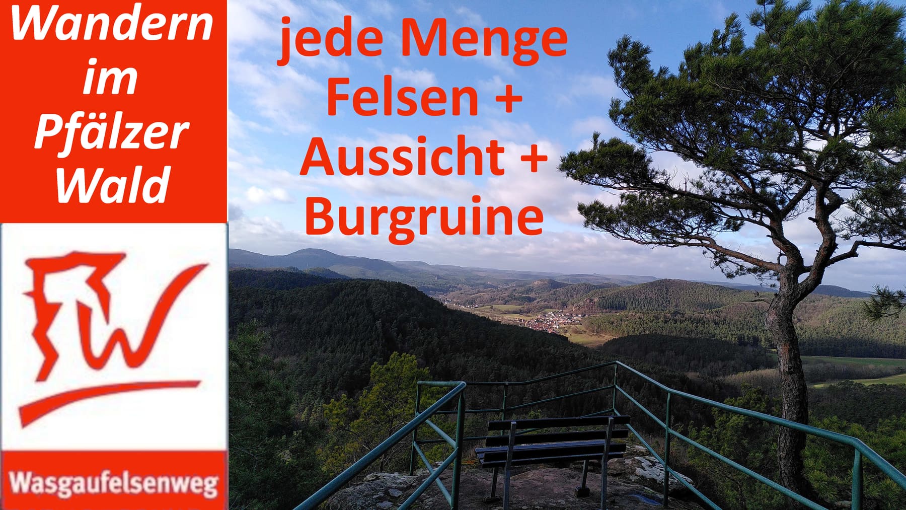 Wasgau-Felsenweg bei Vorderweidenthal und Oberschlettenbach im Pfälzer Wald